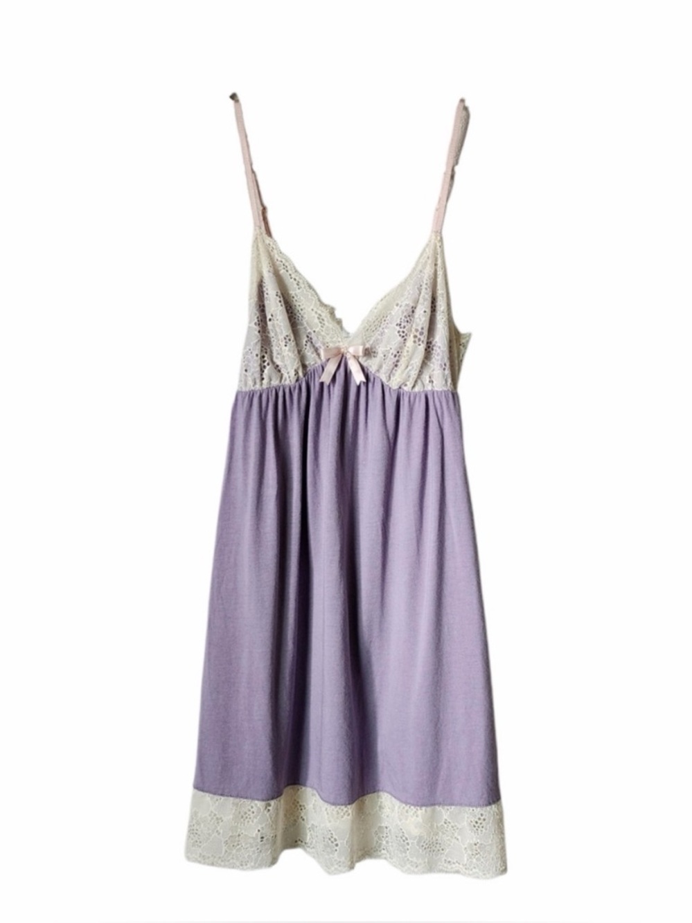 EBERJEY Babydoll sleep dress in purple lace bralette size Small